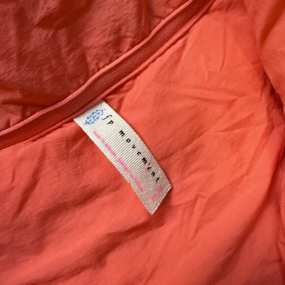 Free People Movement Pippa Packable Puffer Jacket Neon Coral Mango SZ Medium - Picture 6 of 15